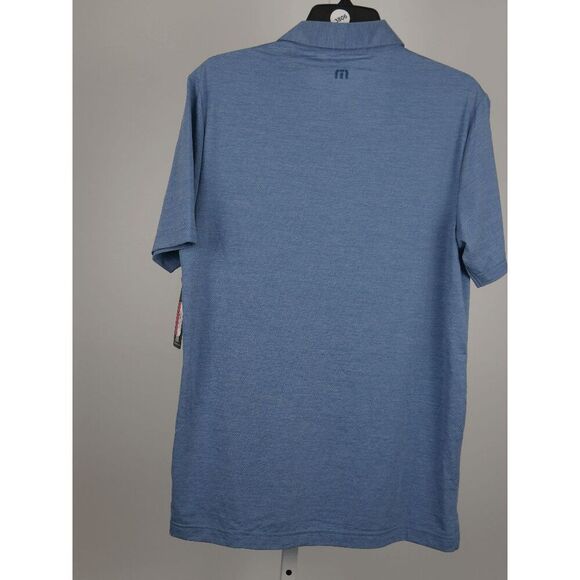 Travis Mathew Men's Heater Pro Chest Stripe Golf Polo Blue S - Picture 4 of 11